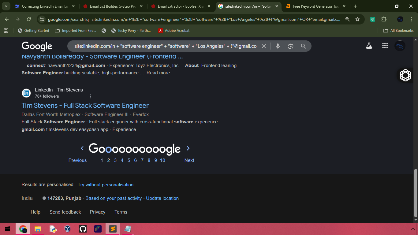 Google Pages Navigation